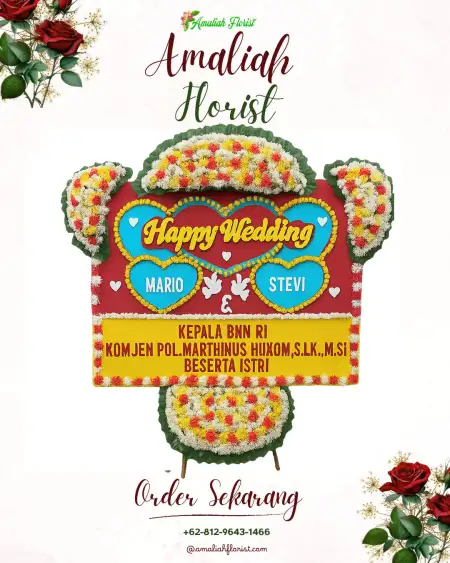 Papan Bunga Pernikahan Kliteh